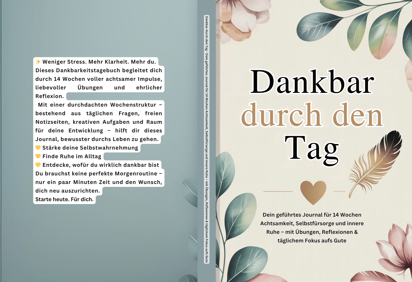 Dankbarkeitstagebuch – Dein Journal für mehr Achtsamkeit & innere Stärke