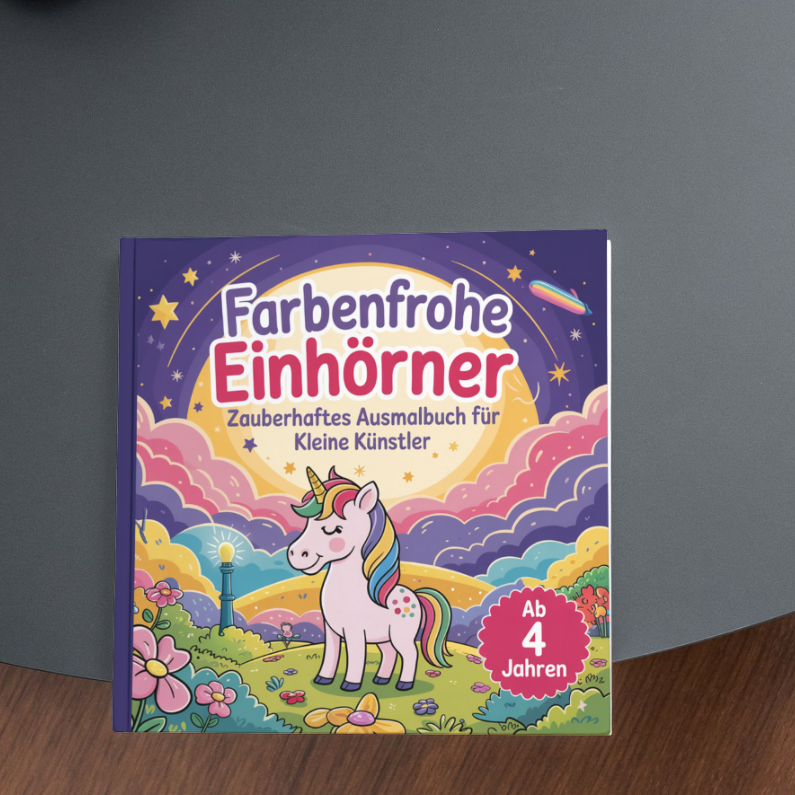 Farbenfrohe Einhörner - zauberhaftes Ausmalbuch für kleine Künstler ab 4 Jahren