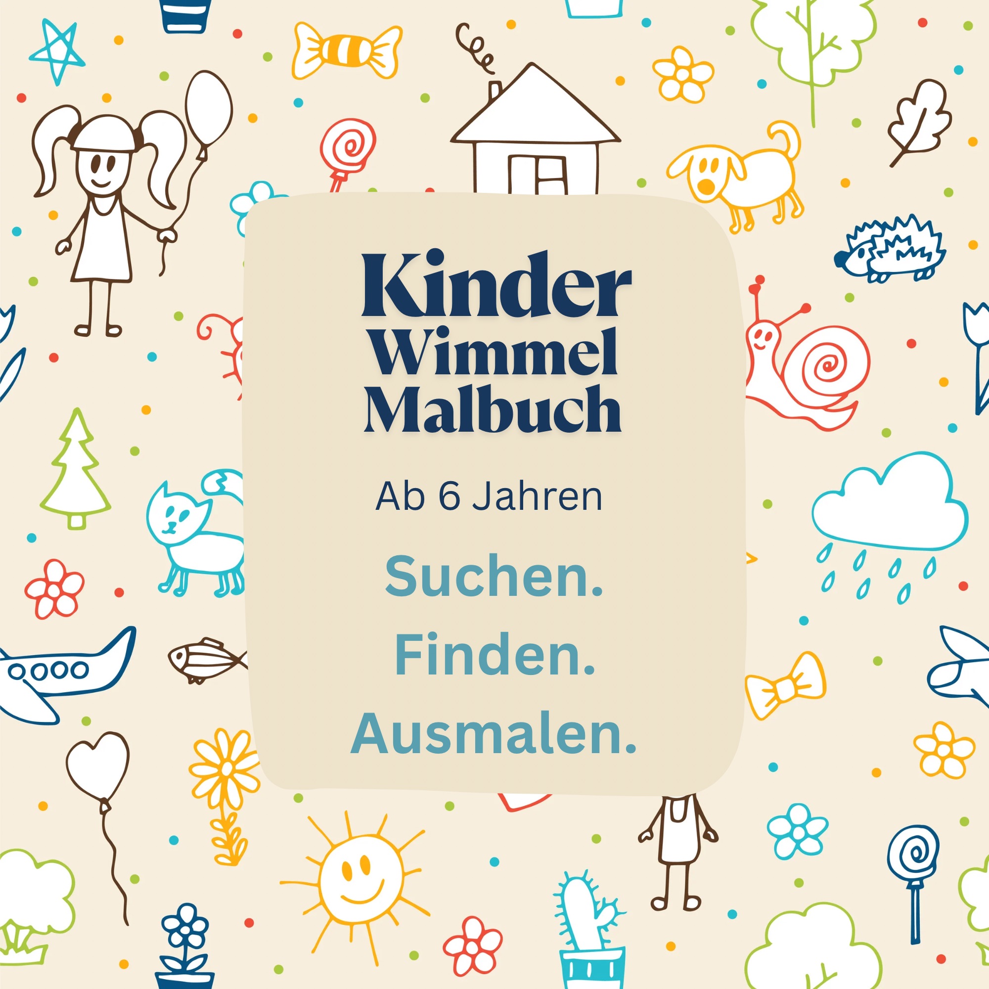Kinder Wimmel Malbuch ab 6 Jahren