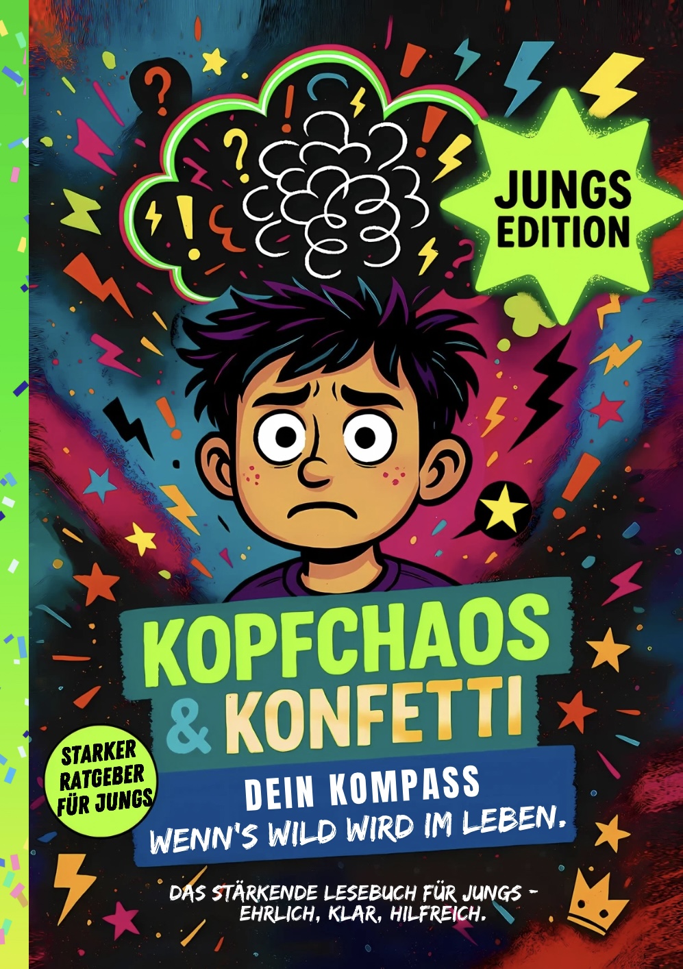 KOPFCHAOS & KONFETTI Dein Kompass, starker Ratgeber für Jungs ab 8 – wenn Gefühle laut werden und Gedanken Achterbahn fahren