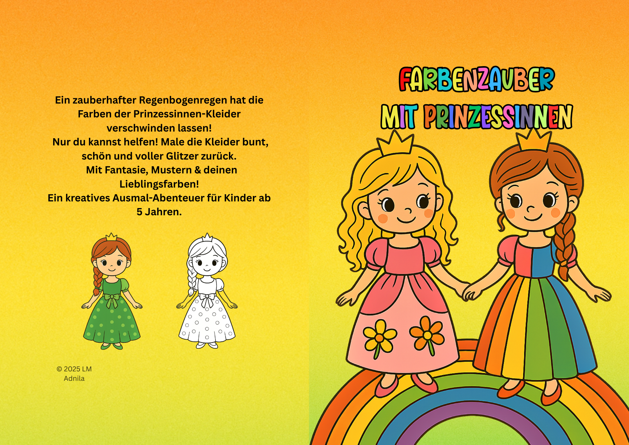 Farbenzauber mit Printessinnen: Ein kreatives Ausmal-Abenteuer für Kinder ab 5 Jahren Taschenbuch