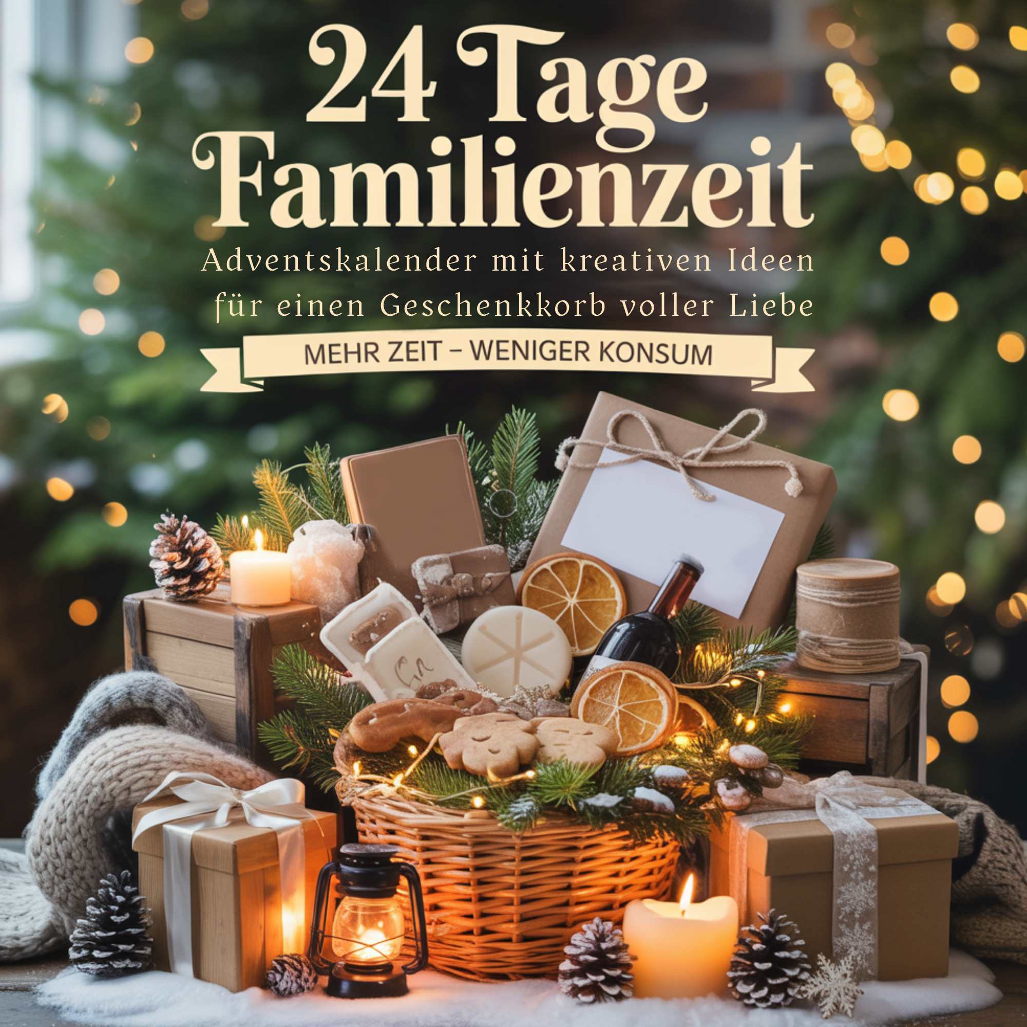 24 Tage Familienzeit - Adventskalender mit kreativen Ideen für einen Geschenkkorb voller Liebe