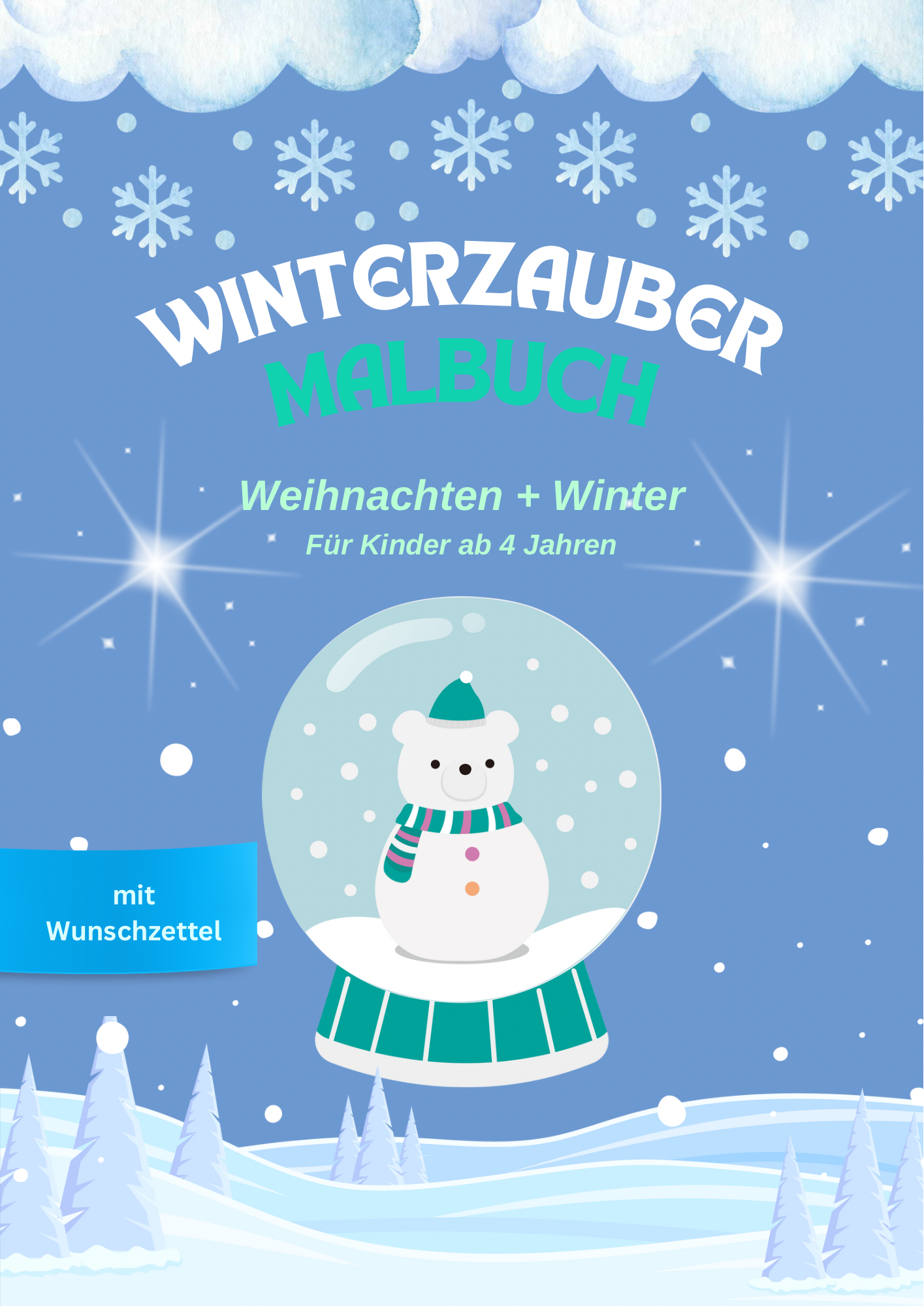 Winterzauber Malbuch ab 4 Jahren