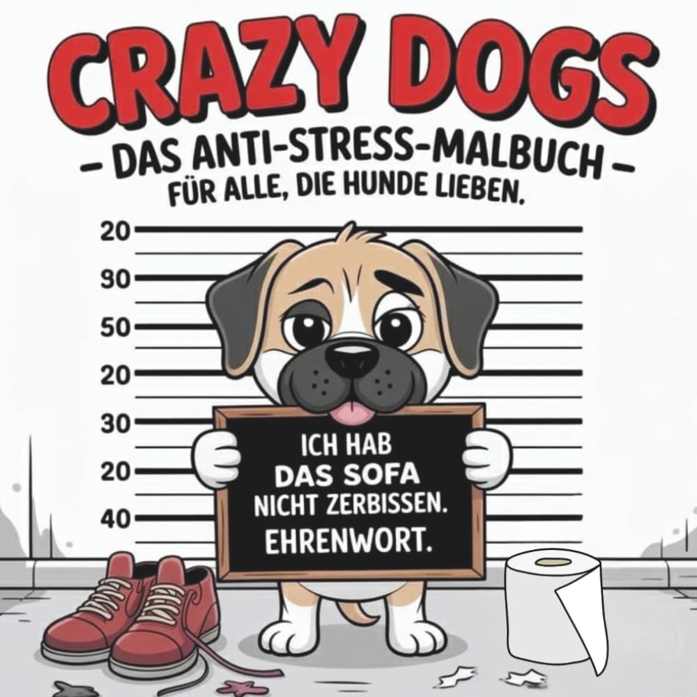 Crazy Dogs – Das Anti-Stress-Malbuch für alle, die Hunde lieben