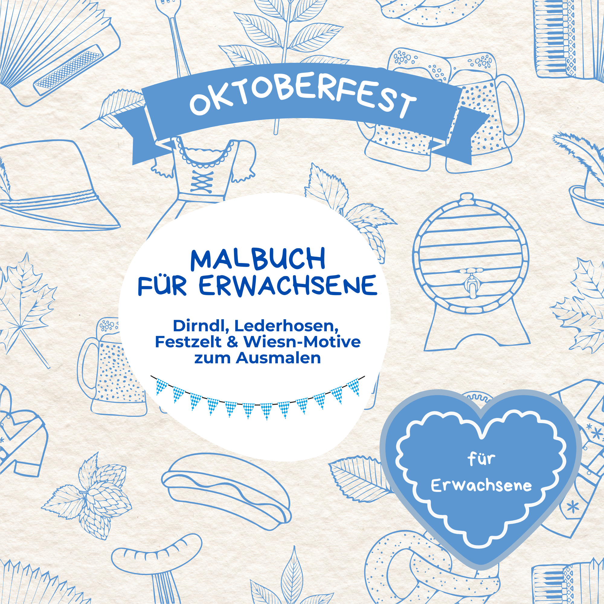 Oktoberfest Malbuch für Erwachsene