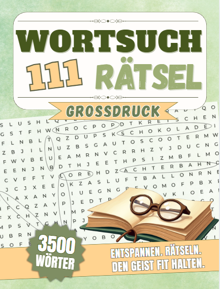 111 Wortsuchrätsel für Senioren – Großdruck