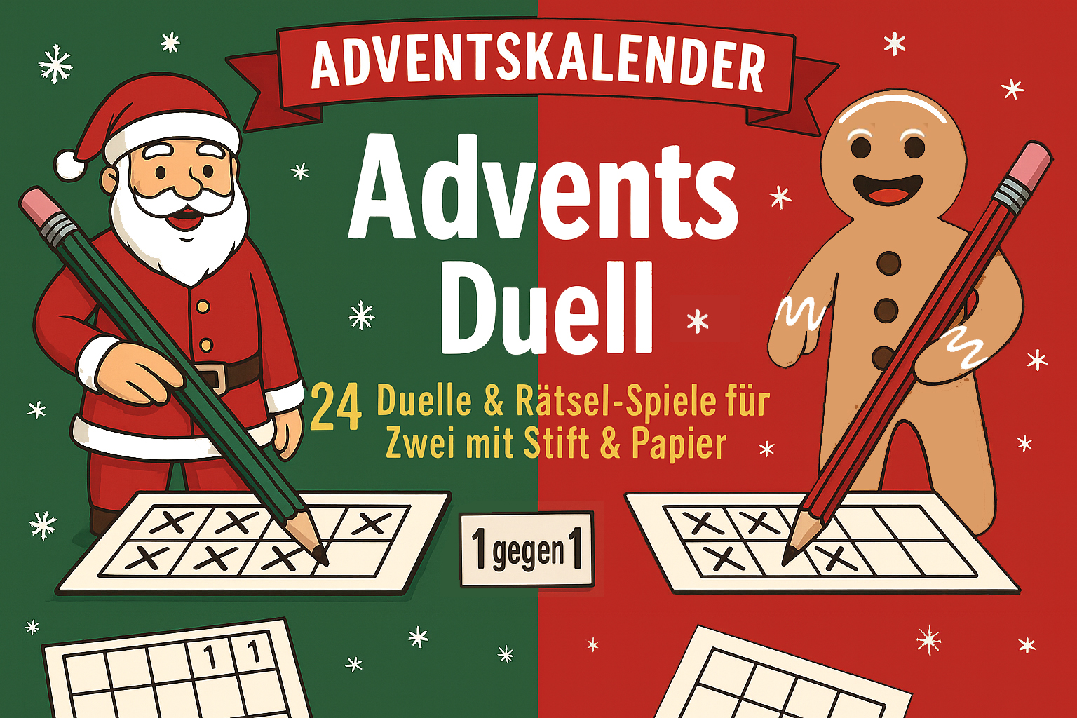 Adventskalender-Duell mit 24 ultimativen Rätsel-Spiele