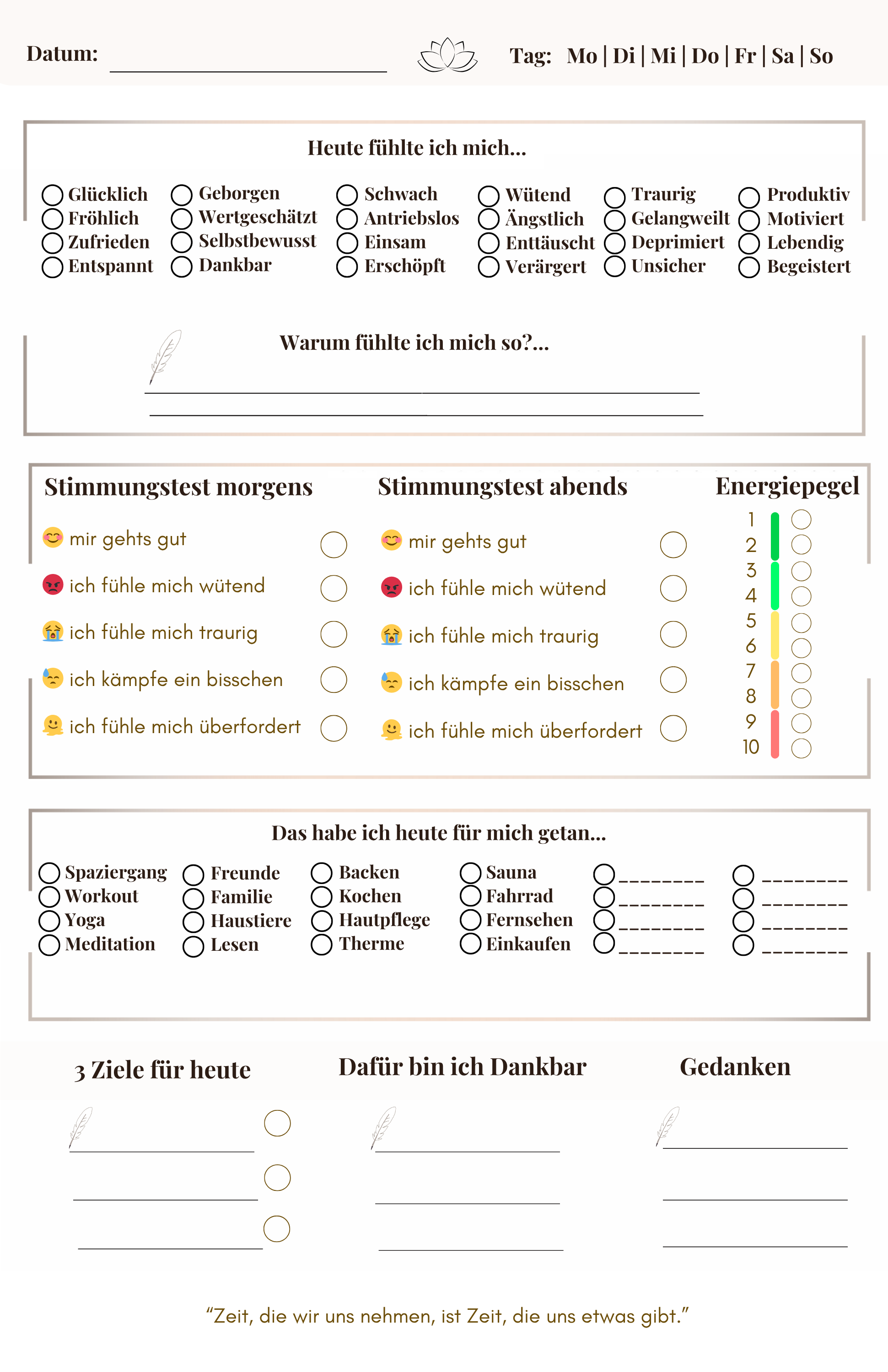 Mein Stimmungstagebuch