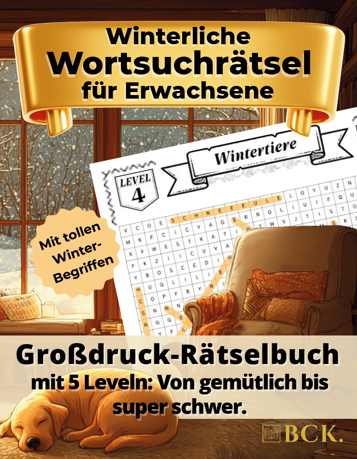 Winterliche Wortsuchrätsel für Erwachsene