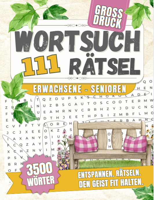 111 Wortsuchrätsel für Senioren – Großdruck