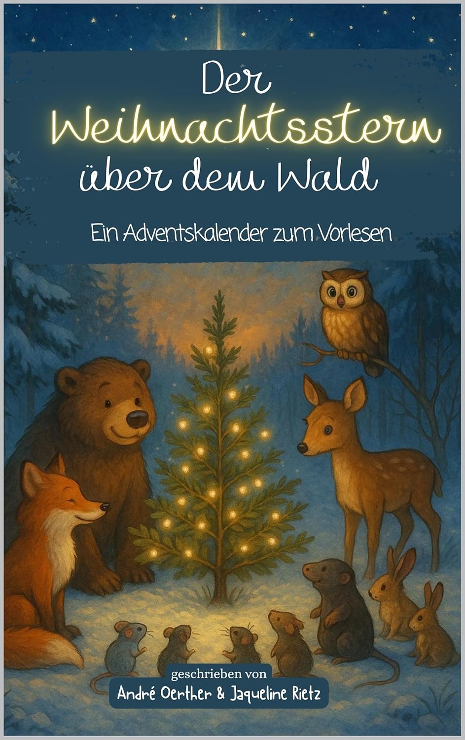 Der Weihnachtsstern über dem Wald