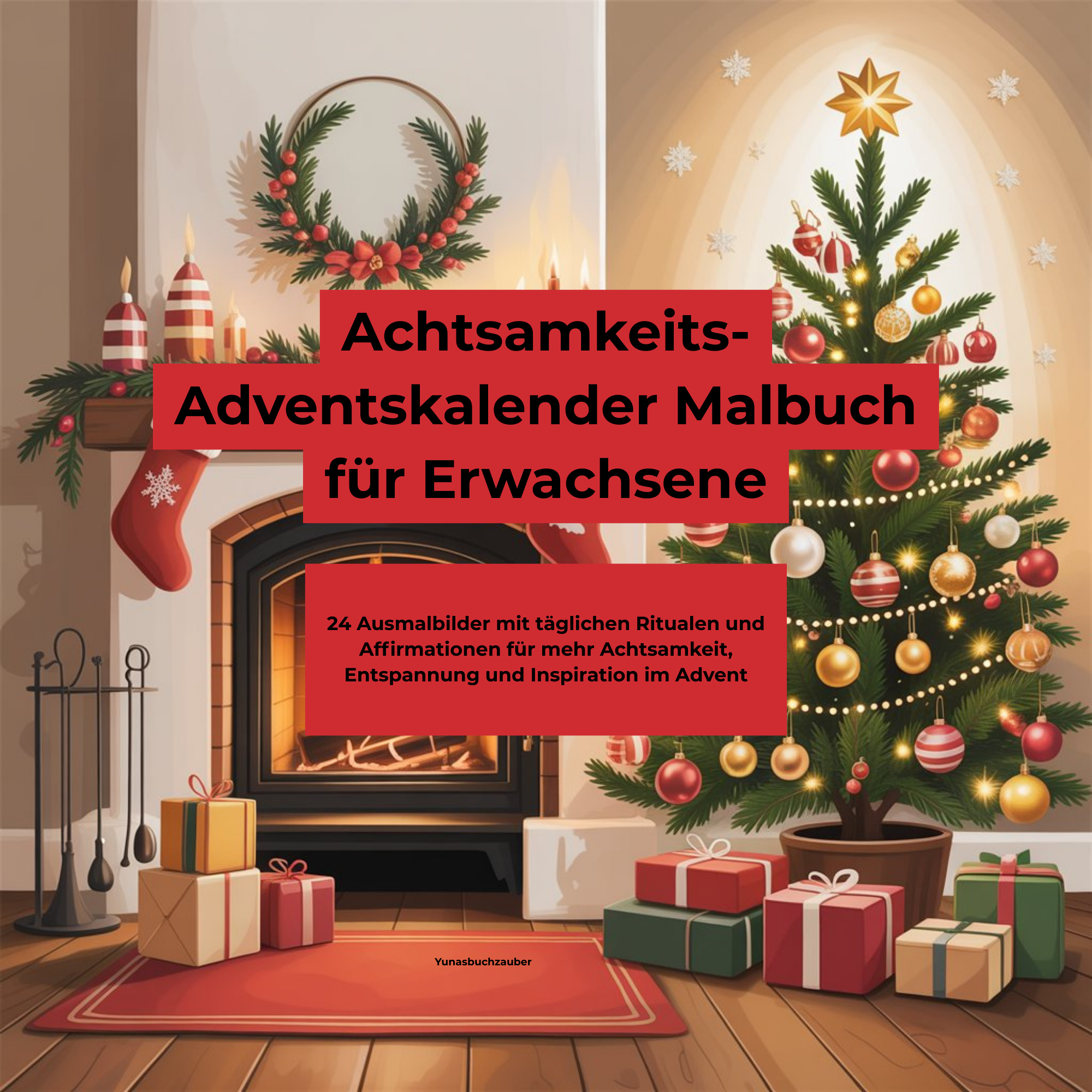 Achtsamkeits- Adventskalender Malbuch für Erwachsene